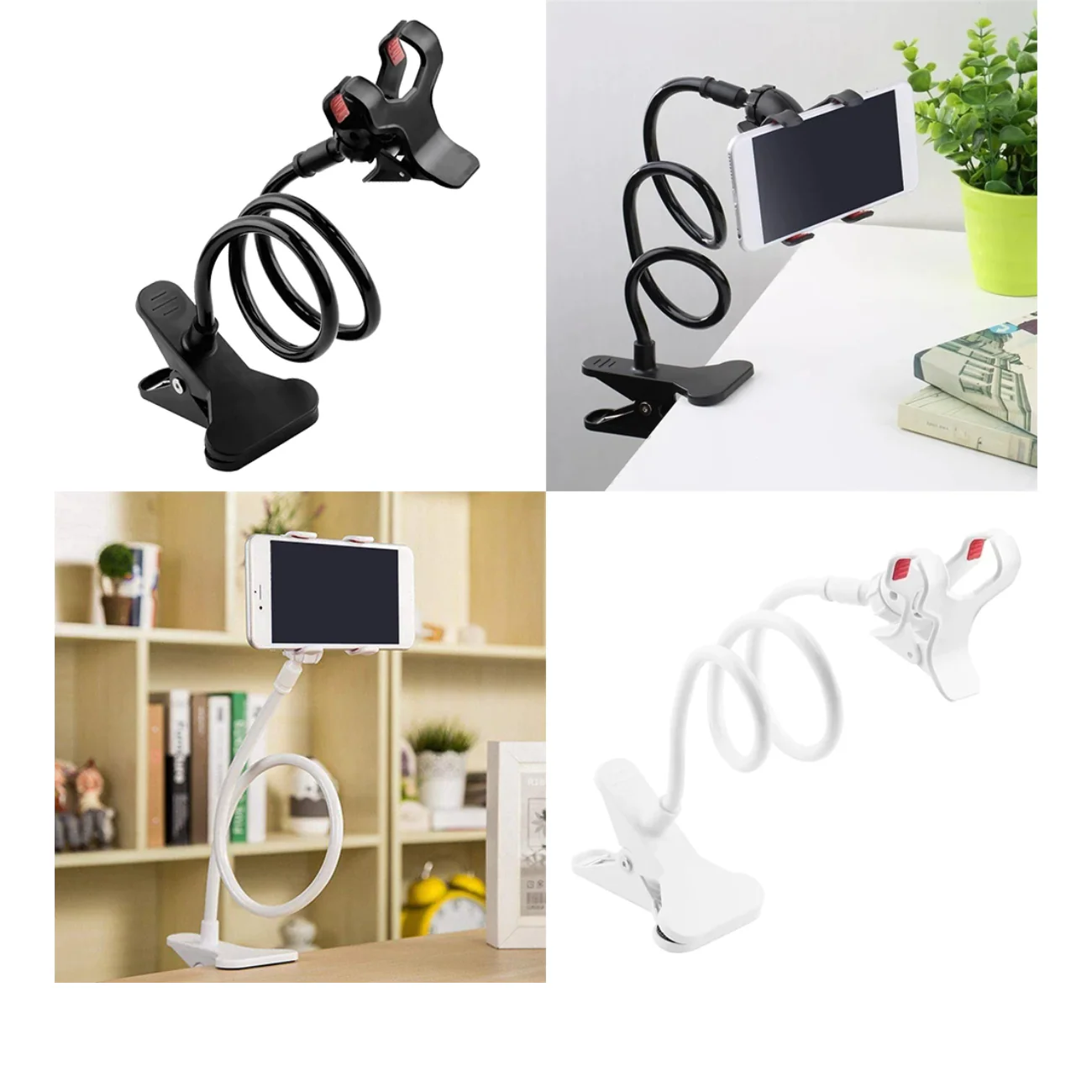 High Quality Mobile Phone Stand  360° Rotating Flexible Holder  Powerful Grip Bedside Lazy Snake Stand