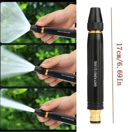 High Pressure Adjustable Nozzle Water Spray Gun  Versatile Tool For Garden & Cleaning | Metal Body